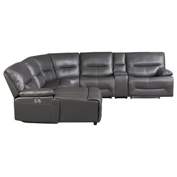 Viggo Sectional Collection, 6-Pieces Power Reclining  Sectional Set (A)