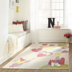 Heart Rugs by Momeni in Pink - Rugs