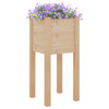 vidaXL Planter 2 Pcs Outdoor Raised Garden Bed Flower Box Solid Wood Pine
