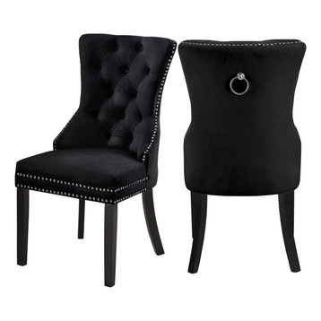 black parsons dining chairs