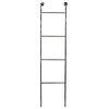 Ladder Chrome Wall Mounted 4-Rung Towel Rail, Silver