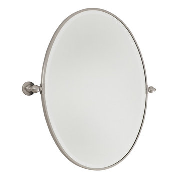Minka Lavery 1431 Standard Oval Pivoting Bathroom Mirror - Brushed Nickel
