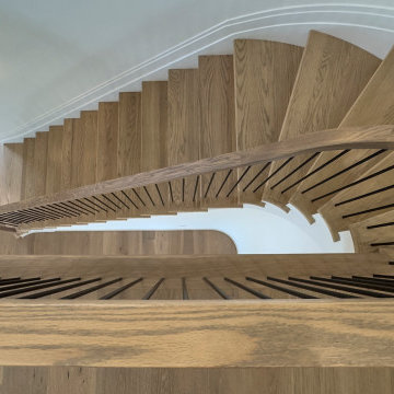 Project #144 | Slightly Curved Transitional Staircase