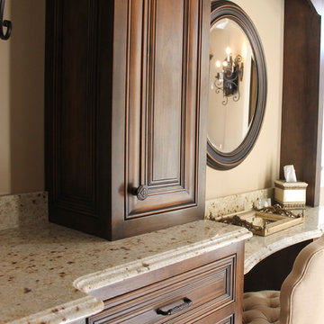 Ashland Master Bath, Colonial Gold Granite Countertops, Vanity