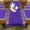 Embroidered Placemats and Table Runner, 7-Piece Set, Plum Purple