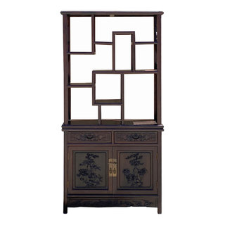 Mahogany Cabinet Room-Divider(W 7'), Curio Cabinets