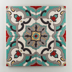 Handpainted: The Mediterranean Collection, Liva C in Warm Motif - Wall & Floor Tiles
