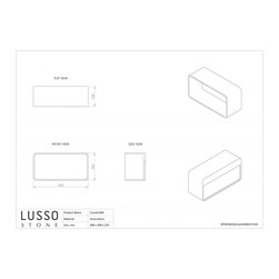 LUSSO STONE SOLID SURFACE STONE RESIN STORAGE CUBE MATT FINISH 600 CURVE - Products