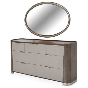 Roxbury Park Dresser with Mirror - Slate