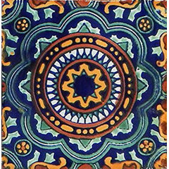 6x6 Tarachi Talavera Mexican Tile, Set Of 4 Pcs