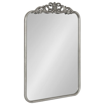 Laubry Ornate Framed Wall Mirror, Silver 20x30