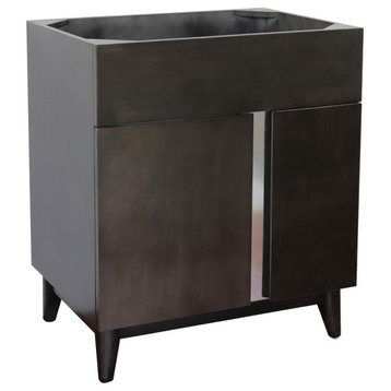 30" Single Vanity, Silvery Brown Finish - Cabinet Only