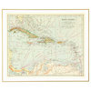 Consigned Vintage Map of West Indies, 1907