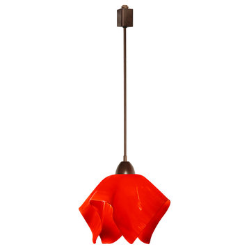 Jezebel Radiance Flame Track Light, Small, Fiery Red