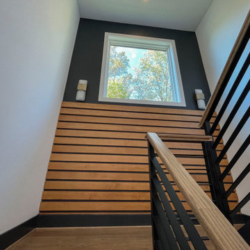 Project #113 | Freestanding Open-Riser Staircase with Twin Stringers