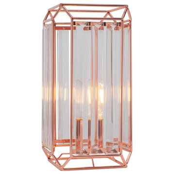 Genesis Accent Table Lamp Shown, Copper Finish With 3 Watt LED Bulb