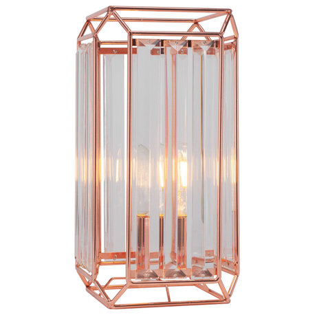 Genesis Accent Table Lamp Shown, Copper Finish With 3 Watt LED Bulb