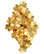 Gigi Clustered Clover Wall Sconce, Gold Leaf Finish