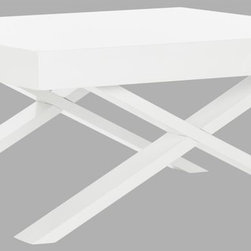 Harrison Mid Century Scandinavian White Coffee Table - Coffee Tables