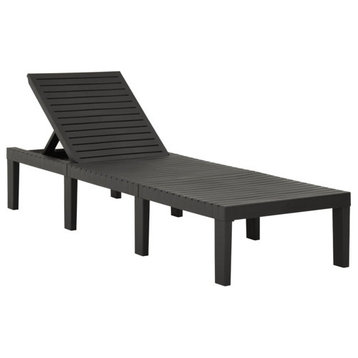 vidaXL Patio Lounge Chair Outdoor Chaise Lounge Chair Sunlounger Anthracite