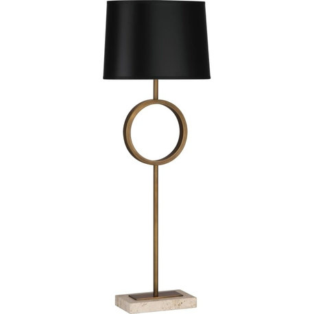 Robert Abbey Logan OPQ TAV Buf Lamp Logan 30" Novelty Table Lamp - Aged Brass