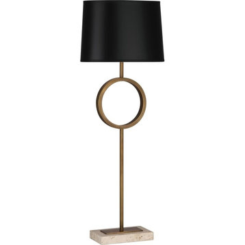 Robert Abbey Logan OPQ TAV Buf Lamp Logan 30" Novelty Table Lamp - Aged Brass