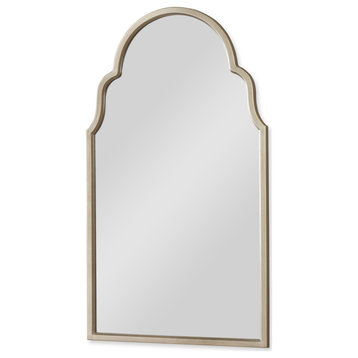 Beautiful shaped arch top frame finished in a warm silver