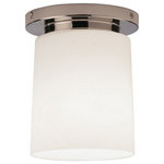 Robert Abbey - Robert Abbey 2058 Rico Espinet Nina - One Light Flush Mount - Canopy Included: TRUE  Shade InRico Espinet Nina On Polished Nickel FrosUL: Suitable for damp locations Energy Star Qualified: n/a ADA Certified: n/a  *Number of Lights: Lamp: 1-*Wattage:60w A Torpedo bulb(s) *Bulb Included:Yes *Bulb Type:A Torpedo *Finish Type:Polished Nickel