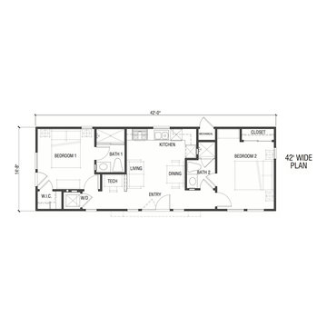 The Communal by Perpetual Homes - Floor Plan 42' Wide (ADU)