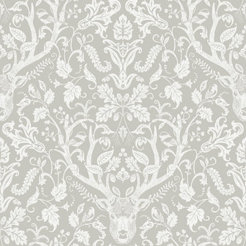 Taupe Escape to the Forest Peel and Stick Wallpaper Bolt