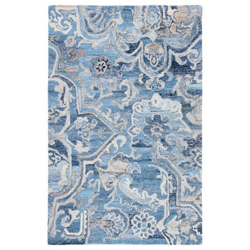 Safavieh Marquee Mrq116M Floral Country Rug, Blue and Gray, 5'0"x8'0"