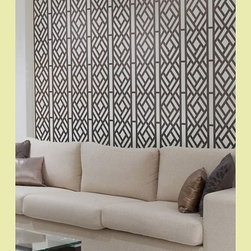 Kathy Peterson Stencil Line- Lattice Wall Stencil - Home Decor