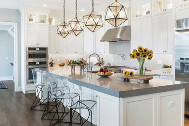 Example of a transitional kitchen design in Detroit