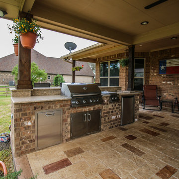 Workshop and Patio Cover with Outdoor Kitchen: Rosenberg, TX