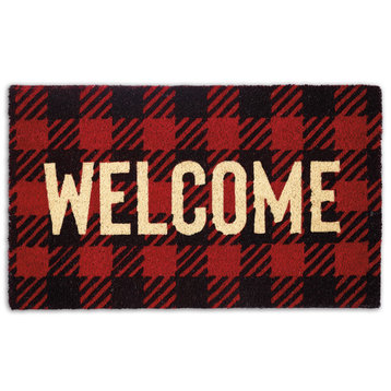 DII Buffalo Check Welcome Doormat