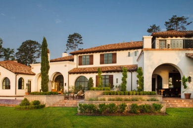 Inspiration for a mediterranean exterior home remodel in Austin