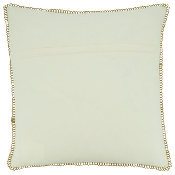 Sea Horse Design Throw Pillow With Poly Filling, Aqua, 20"