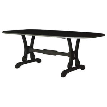 Beatrice Dining Table, Charcoal Finish