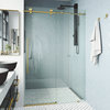 VIGO Elan E-class 60" x 76" Frameless Sliding Shower Door, Matte Gold