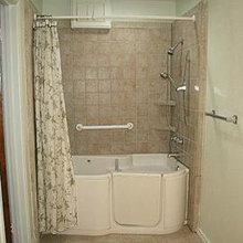 Our first project-moving the master bath into this century