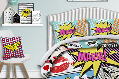 Modern Girls Superhero Bedroom