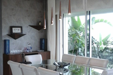 Inspiration for a contemporary dining room remodel in Other