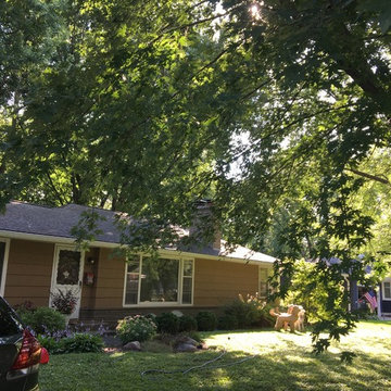 Retrofit installation 5" seamless gutters and Leafree in Minnetonka, MN