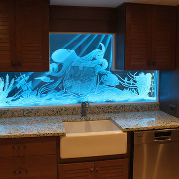 Carved Illuminated Art Glass