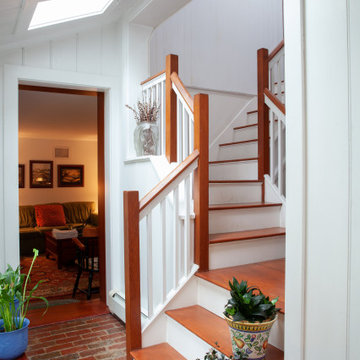 Sunlit Staircase with Brick Flooring and Skylights – South Hamilton MA