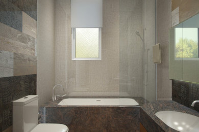 Example of a trendy bathroom design in Other