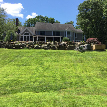The rear backyard deciding what your do with it
