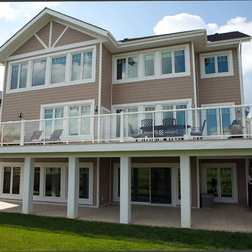 Walkout stone deck