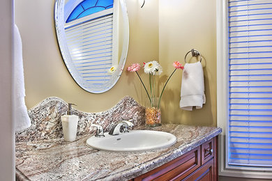 Inspiration for a contemporary bathroom remodel in Calgary
