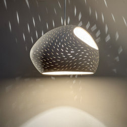 lightexture - Pendant Lamp: 12" Claylight Pendant Double Cut - Pendant Lighting